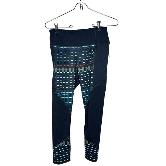 Athleta Timeless Contender Capri size XS in Navy with Multicolor design - Picture 1 of 2